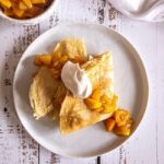 jollibee peach mango pie pancake mix crepes breakfast flat lay